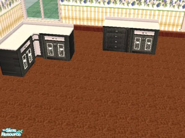 Sims 2 — Black and White Kitchen - counters by ead425 — 