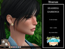 Sims 4 — Seashell Earrings by Venerian by Venerian — 8 swatches Teen to elder Feminine fashion choice HQ compatible