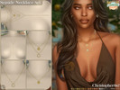 Sims 4 — Seaside Necklace Set - Pearl Bead Seashell and Flower Charm Layered Necklaces by christopher0672 — This is a