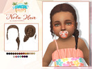 Sims 4 — Nola Hair - Infant version by Lewbertsn00tles — An over the shoulder braid hairstyle, with curly face framing