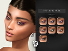 Sims 4 — Smudged Wing Eyeliner by saratheme — -7 swatches