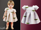Sims 4 — Infant - Puff sleeve dress with scattered bow details by Garfiel — A lovely infant dress featuring soft puff