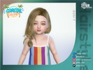 Sims 4 — Loose Low Bun Hair for Toddlers - Coastal Escape by Daisy-Sims — 21 base colors + 9 ombre colors