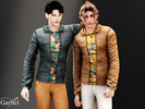 Sims 4 — Adult - Casual jacket top with argyle shirt layering by Garfiel — A stylish adult top featuring a structured
