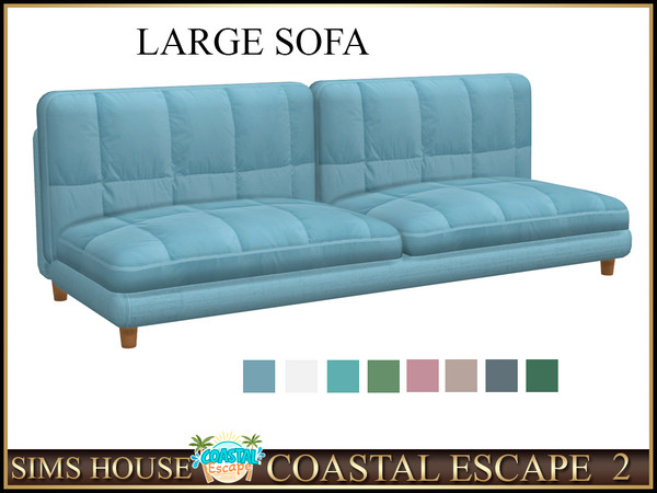 Sims 4 — Sims House LARGE SOFA | COASTAL ESCAPE 2 by Sims_House — COASTAL ESCAPE 2