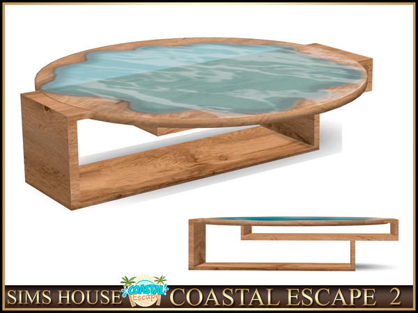Sims 4 — Sims House COFFEE TABLE | COASTAL ESCAPE 2 by Sims_House — COASTAL ESCAPE 2