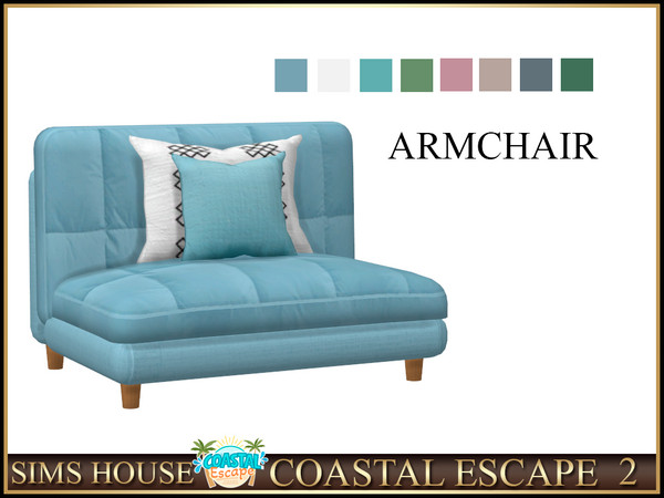 Sims 4 — Sims House ARMCHAIR 2 | COASTAL ESCAPE 2 by Sims_House — COASTAL ESCAPE 2