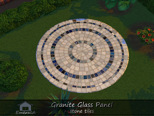 Sims 4 — Granite Glass Panel flr2 by Emerald — Granite glass panel will provide durability and translucent lighting for