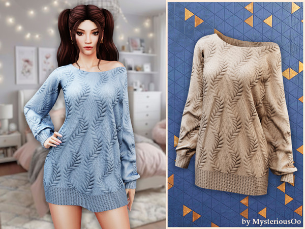 sims 4 longsleeved ribbed dress The Resource this breathable shirt is comfortable for everyday wear The Sims Resource | Cable