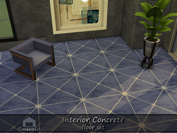 Sims 4 — Interior Concrete floor1 by Emerald — Easily upgrade your home with exact visual depth to add style into a