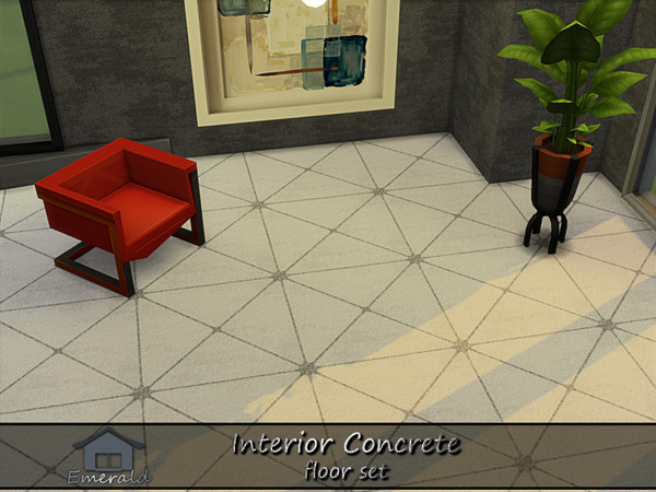 Sims 4 — Interior Concrete floor2 by Emerald — Easily upgrade your home with exact visual depth to add style into a
