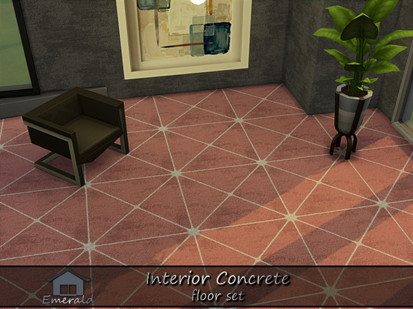 Sims 4 — Interior Concrete floor3 by Emerald — Easily upgrade your home with exact visual depth to add style into a