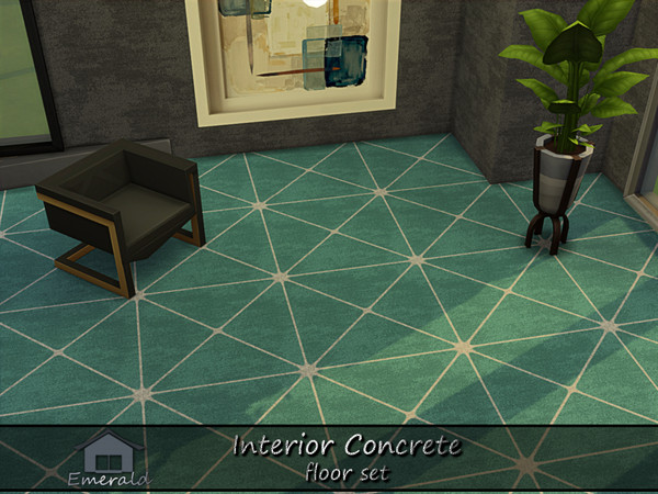 Sims 4 — Interior Concrete floor6 by Emerald — Easily upgrade your home with exact visual depth to add style into a
