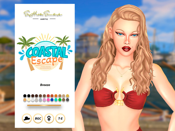 Sims 4 — Breeze Hairstyle by sehablasimlish — Hope you like it and enjoy it. Maxis Match