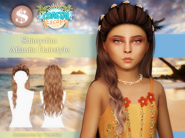 Sims 4 — Atlantic Hairstyle Child by Shimydimsims — Hi ! I hope you will like this hairstyle, it's a long wavy hairstyle