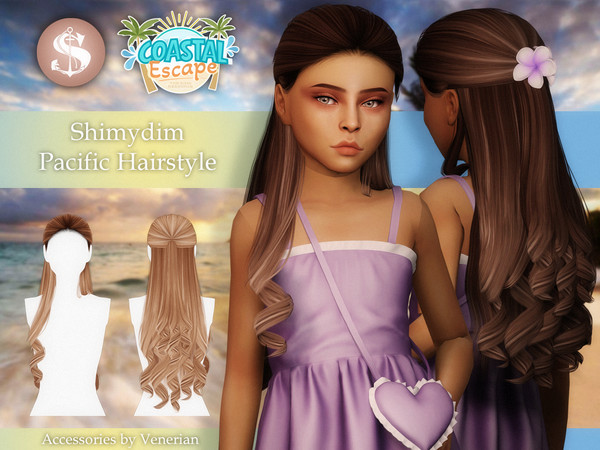 Sims 4 — Pacific Hairstyle Child by Shimydimsims — Hi ! I hope you will like this hairstyle, it's along straight hair