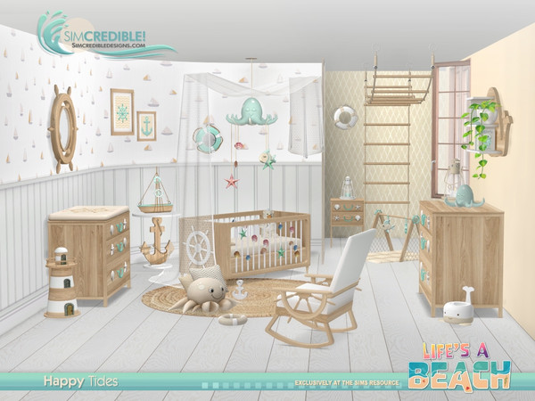 Sims 4 — Life's a Beach - Happy Tides diaper trash can by SIMcredible! — Ahoy babies! More sweetness in your tides with