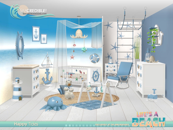 Sims 4 — Life's a Beach - Happy Tides Baby Table by QueenieTSR — Hail babies! More sweetness in your tides with this