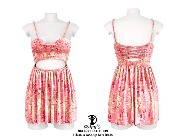Sims 4 — DAPHS - Solara Strapless Cut-Out Linen Dress S353 - Patreon by Daph's — Golden afternoons, blooming courtyards,
