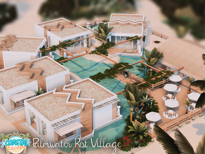 Sims 4 CC Palmwater Rest Village l noCC by simZmora