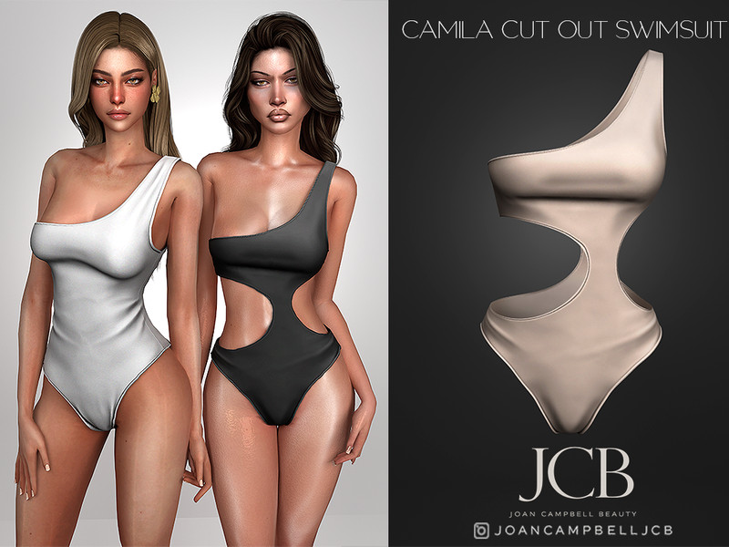Sims 4 CC JCB CAMILA CUT OUT SWIMSUIT by Joan_Campbell_Beauty_