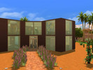 Sims 4 — Cross House - nocc by Mariasha666 — #desert #modern #partially furnished #furnished