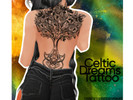 Sims 4 — Celtic Dreams Tattoo by SmickleBerrySims — cute celtic tree back tattoo