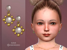 Sims 4 — Lucia Earrings Toddler by Suzue — New Mesh (Suzue)