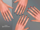 Sims 4 — Square Mirror French Nails by Suzue — New Mesh (Suzue)