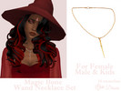 Sims 4 — Magic Bone Wand Necklace by Dissia — Bone wand shrunk to a little version hanged on necklace