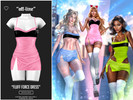 Sims 4 — Off-Line - Fluff Force Dress - Patreon Exclusive by VentaStudio — 80 Swatches