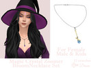 Sims 4 — Magic Crystal Zoomer Broom Necklace by Dissia — Crystal zoomer broom shrunk to a little version hanged on