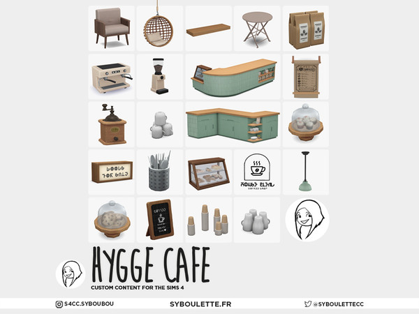 Sims 4 — Hygge Cafe - Cups V2 by Syboubou — Hygge Cafe brings the warmth of a tucked-away Scandinavian coffee shop