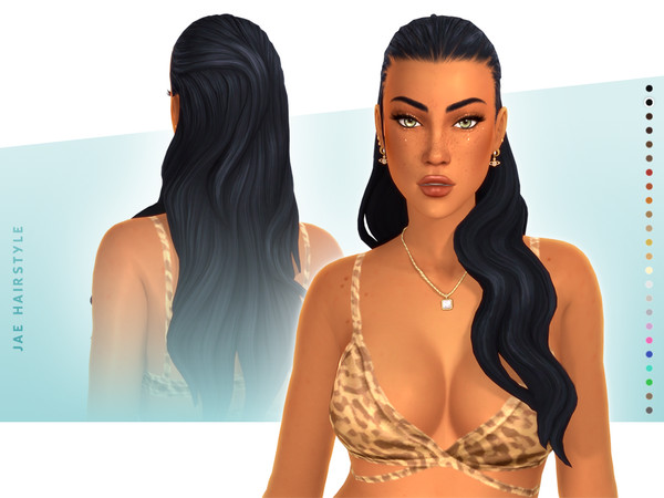 Sims 4 — Jae Hairstyle by simcelebrity00 — The perfect wet look is here - 24 EA colors - Teen-Elder - Feminine Framed