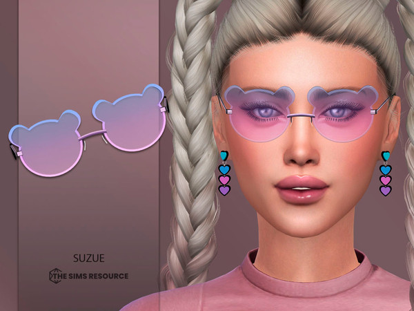 Sims 4 — Bear Glasses by Suzue — New Mesh (Suzue)
