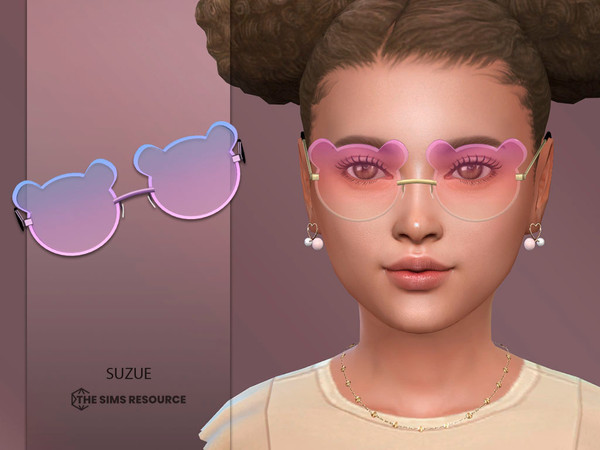 Sims 4 — Bear Glasses Child by Suzue — New Mesh (Suzue)