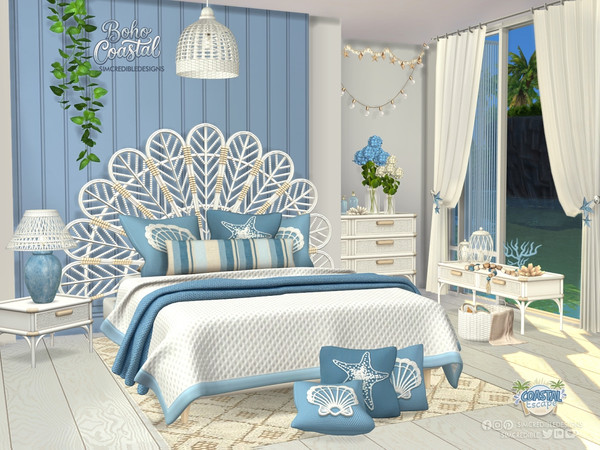 Sims 4 — Boho Coastal by SIMcredible! — Oh the summer! That's the time of the year to be lazy, lie down in bed and simply