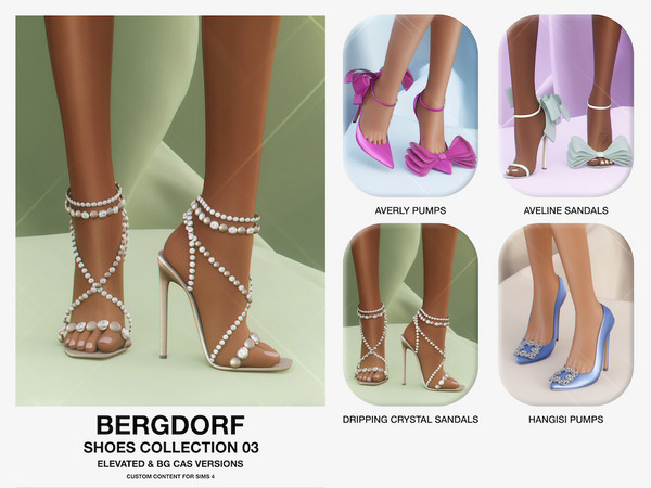 Sims 4 — Bergdorf - Dripping Crystal Sandals Elevated by VentaStudio — 10 Swatches