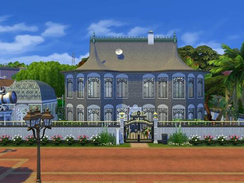 Sims 4 villa estate mansion and resort lot CC Morrough Manor - nocc by Mariasha666