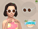 Sims 4 — Coastal Escape - Children Round Frame UV Protection Sunglasses by kapakijo — Unisex round frame UV protection
