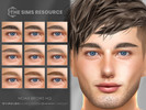 Sims 4 — Noah Brows HQ by Caroll912 — A 9-swatch bushy eyebrows in different tones of black, brown, blonde and auburn.