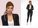 Sims 4 — Justine Carlson by Dissia — Justine is Self-Assured, Noncommittal and Perfectionist with a Angling Ace