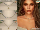 Sims 4 — Curacao Necklace Set - Beaded Chain Starfish Pendant Layered Necklaces by christopher0672 — This is a super fun