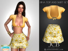 Sims 4 — RINA TOP AND SKIRT SET by Joan_Campbell_Beauty_ — INCLUDES:
