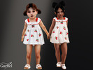 Sims 4 — Toddler - Sweet cherry sundress with ruffle neckline detail by Garfiel — An adorable toddler sundress with a