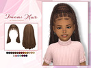 Sims 4 — Imani Hair - Child version by Lewbertsn00tles — A simple braided hairstyle with long curly strands. Maxis Match