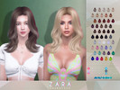 Sims 4 — Zara Hairstyle by Anto — Medium length layered middle parted hairstyle