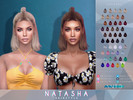 Sims 4 — Natasha Hairstyle by Anto — Half updo with braided bangs and bun