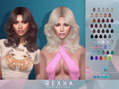 Sims 4 — Rexha Hairstyle by Anto — Voluminous shoulder length middle parted hairstyle