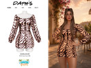 Sims 4 — Coastal Escape - Ruffle Muse Dress by Daph's — Inspired by effortless resort style and warm coastal evenings,